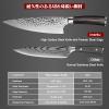 imarku 8 Inch Chef Knife, Hand-Hammered Japanese Kitchen Knife, High Carbon Steel Chef’s Knife with Powder Steel Edge, Ultra Sharp Cooking Knife with Ergonomic Handle for Professional & Home Chefs