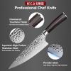imarku 8 Inch Chef Knife, Hand-Hammered Japanese Kitchen Knife, High Carbon Steel Chef’s Knife with Powder Steel Edge, Ultra Sharp Cooking Knife with Ergonomic Handle for Professional & Home Chefs